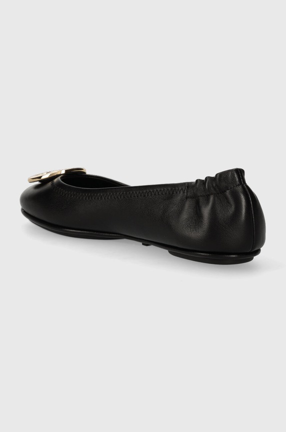 Обувь Кожаные балетки Tory Burch MINNIE TRAVEL BALLET 50393.013.NN чёрный