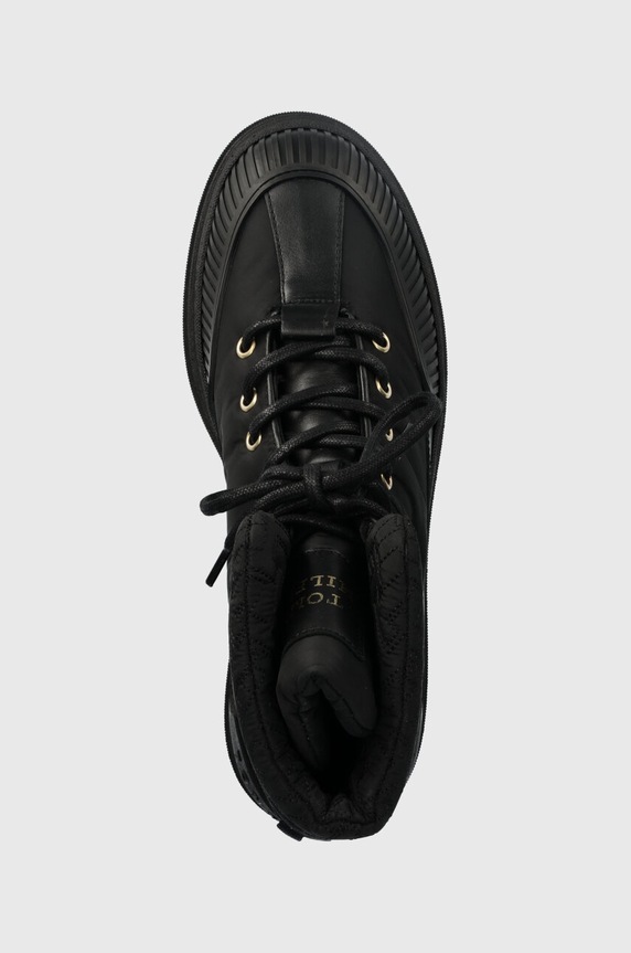 Členkové topánky Tommy Hilfiger TH MONOGRAM OUTDOOR BOOT čierna FW0FW07502
