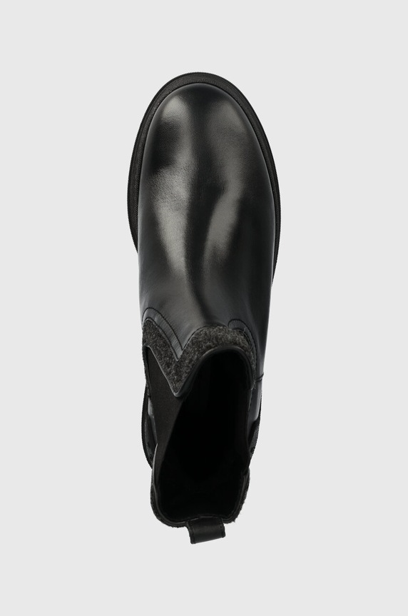 Nízké kozačky Tommy Hilfiger FEMININE FELT CHELSEA BOOTIE černá FW0FW07655