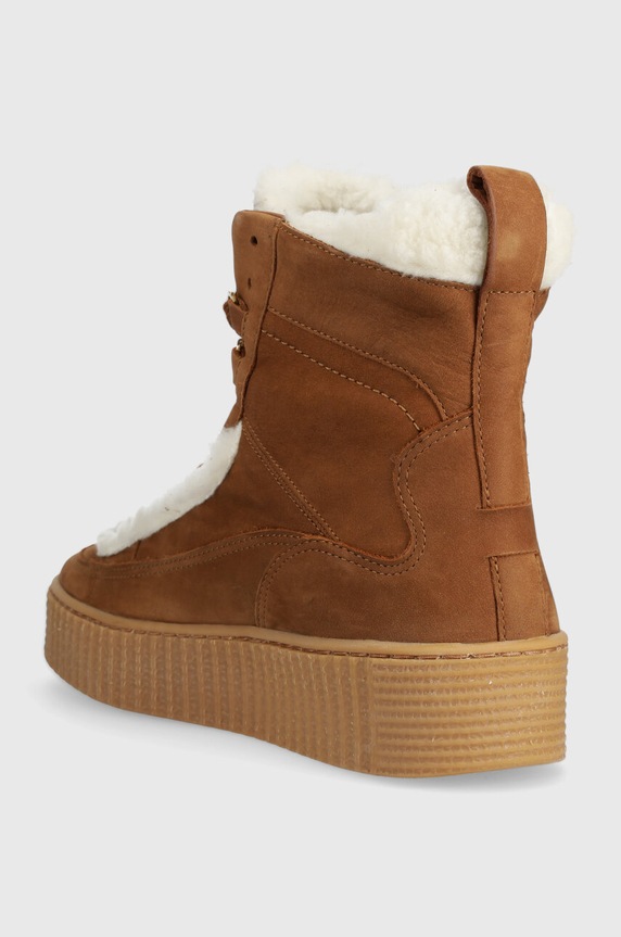 Obuwie Tommy Hilfiger sneakersy ESSENTIAL LACE UP WARMBOOTIE FW0FW07503 brązowy