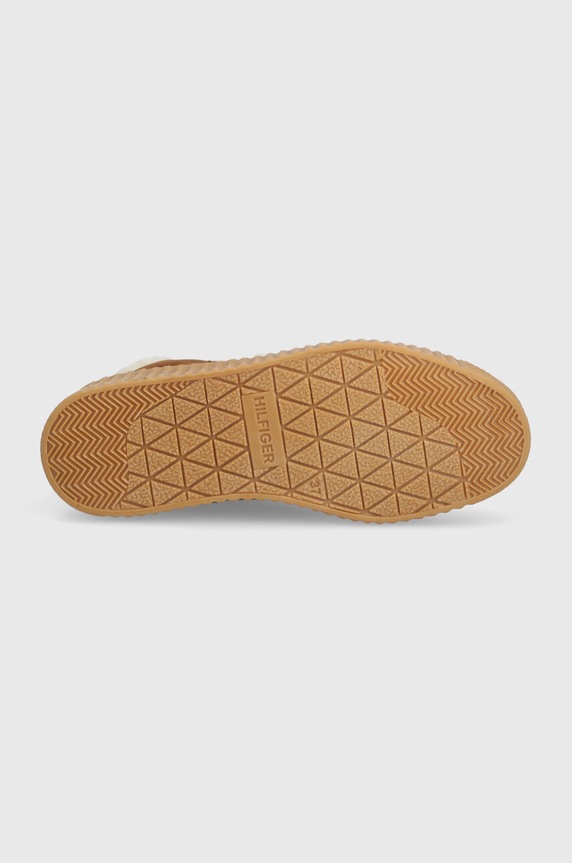 Tommy Hilfiger sneakersy ESSENTIAL LACE UP WARMBOOTIE FW0FW07503 brązowy