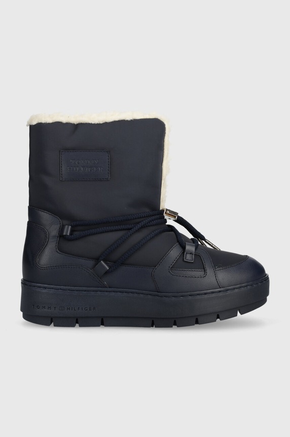 Tommy Hilfiger śniegowce TOMMY ESSENTIAL SNOWBOOT tekstylny granatowy FW0FW07504