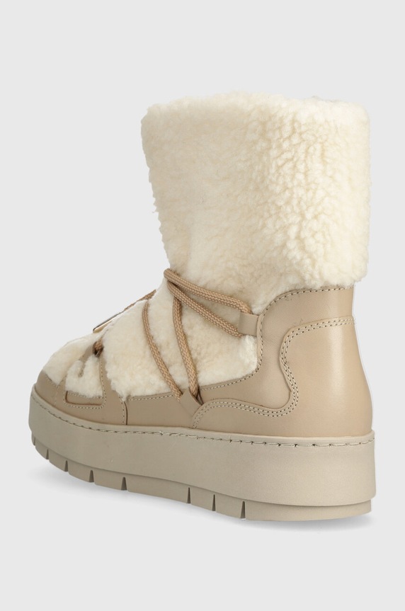 Obuwie Tommy Hilfiger śniegowce TOMMY TEDDY SNOWBOOT FW0FW07505 beżowy