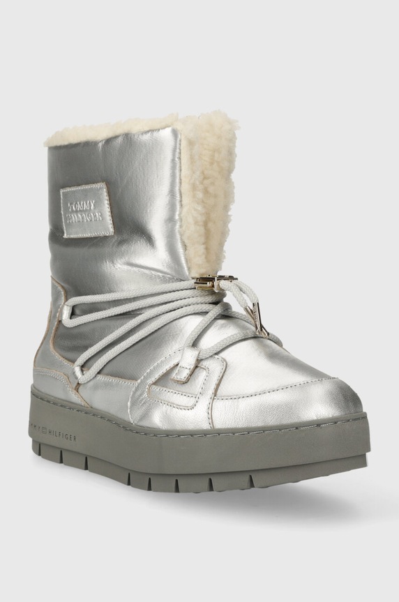 Tommy Hilfiger śniegowce TOMMY ESSENTIAL SILVER SNOWBOOT FW0FW07506 srebrny AW23