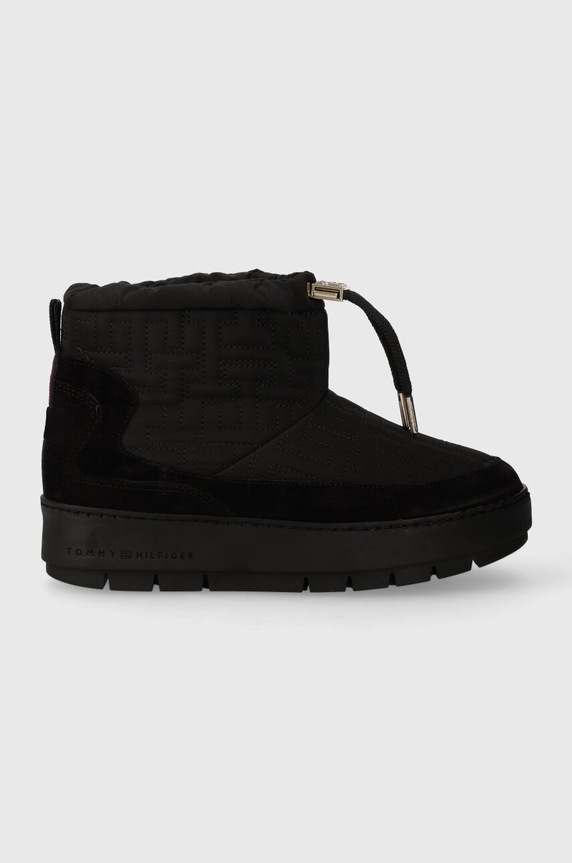 Tommy Hilfiger śniegowce TOMMY MONOGRAM SNOWBOOT tekstylny czarny FW0FW07637