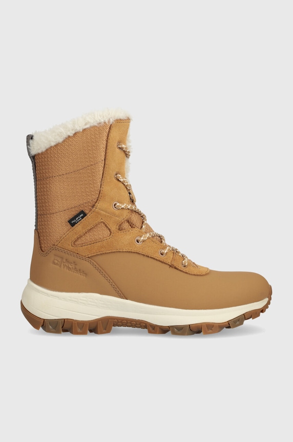 Μπότες χιονιού Jack Wolfskin Everquest Texapore Snow High υφασμάτινο μπεζ 4053601