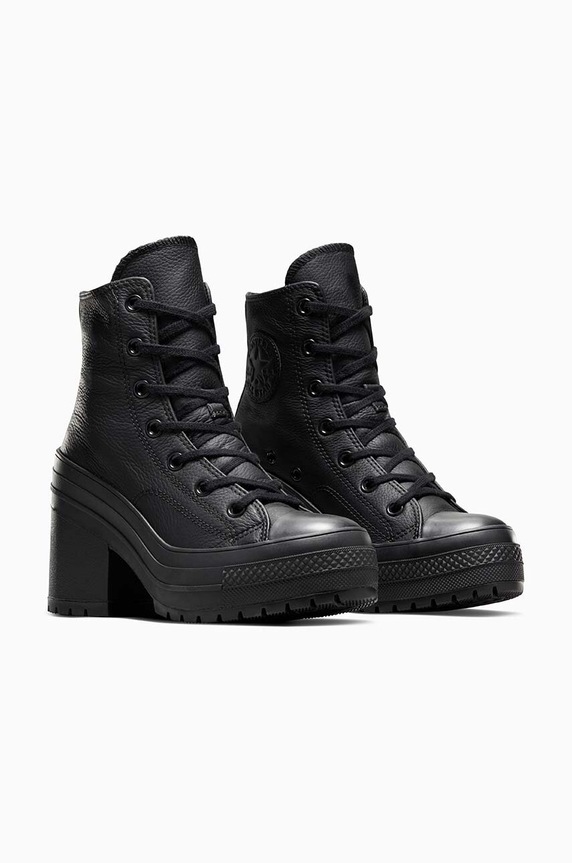 Converse bőr csizma Chuck 70 De Luxe Heel A06145C fekete AW23