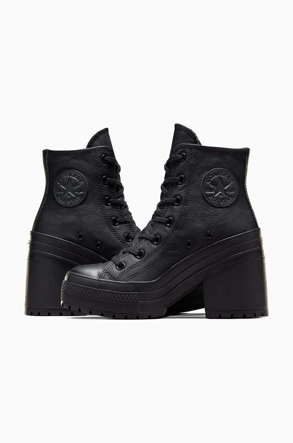 Converse bőr csizma Chuck 70 De Luxe Heel A06145C fekete