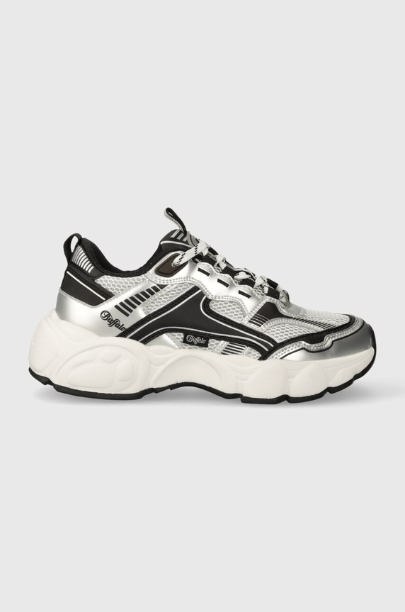 Buffalo sneakersy Cld Run Jog imitacja skóry licowej srebrny 1630995.MLT