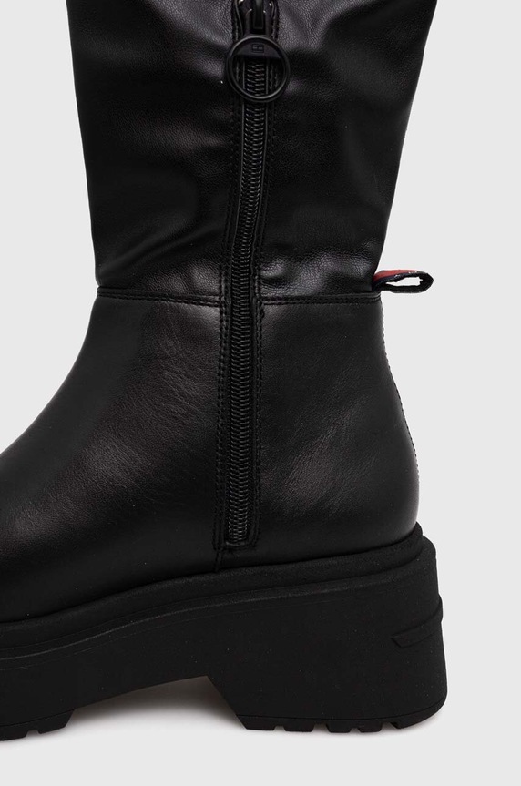 Čizme Tommy Jeans TJW OVER THE KNEE BOOTS EN0EN02254 crna AW23