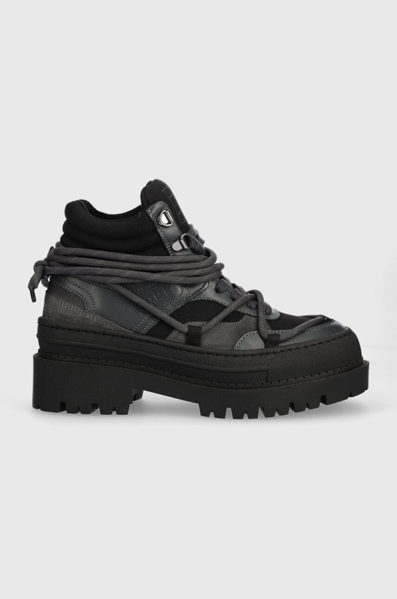 Αθλητικά Tommy Jeans TJW HYBRID BOOT υφασμάτινο μαύρο EN0EN02338