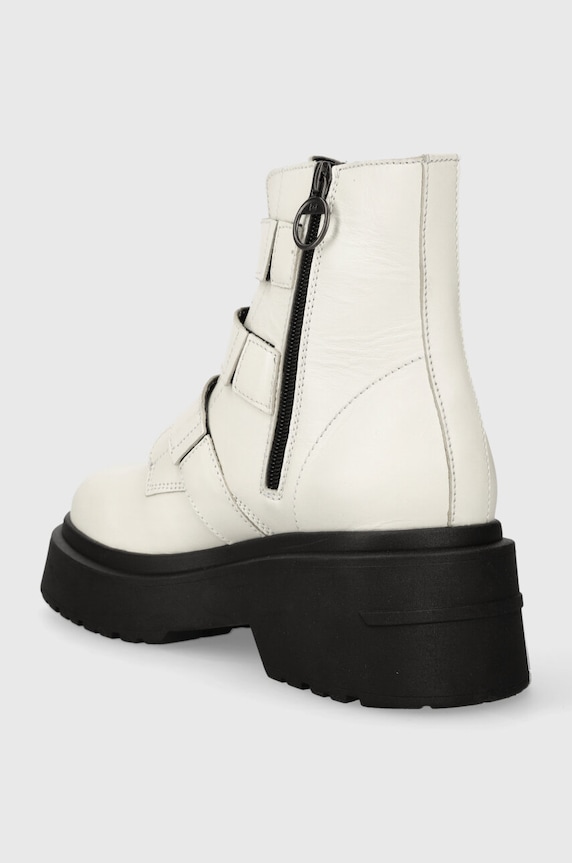 Obuwie Tommy Jeans botki skórzane TJW CHUNKY BOOT HARDWARE EN0EN02443 biały