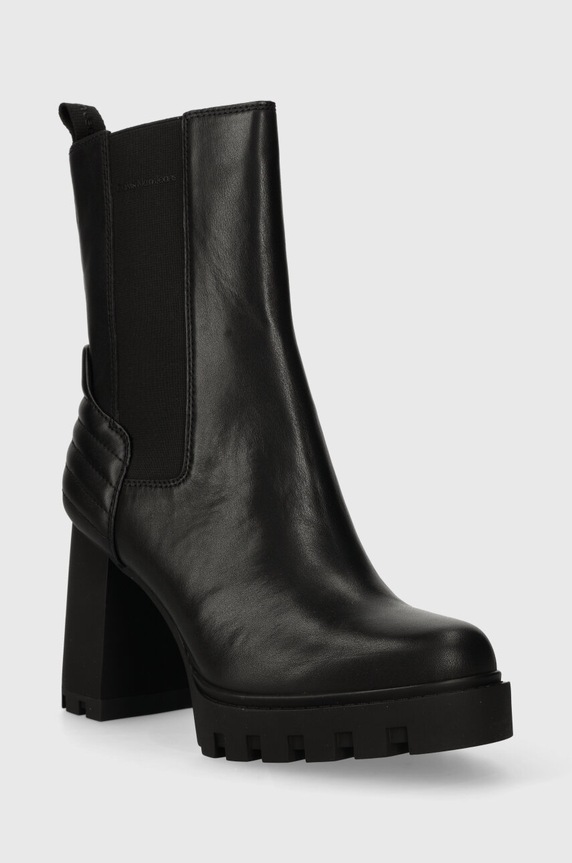 Gležnjače Calvin Klein Jeans PLATFORM CHELSEA BOOT LTH WN YW0YW01140 crna AW23