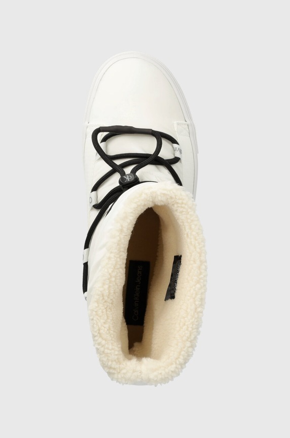 Snehule Calvin Klein Jeans BOLD VULC FLATF SNOW BOOT WN biela YW0YW01181