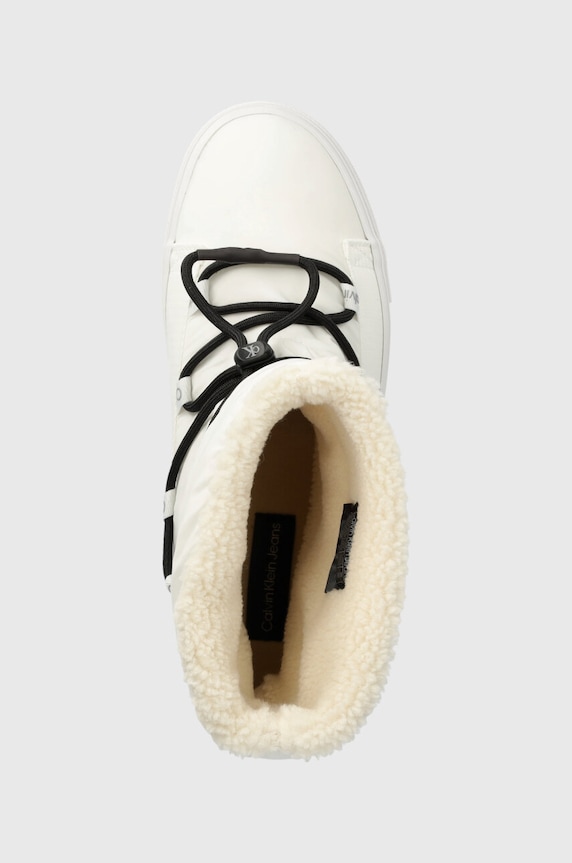 Snehule Calvin Klein Jeans BOLD VULC FLATF SNOW BOOT WN biela YW0YW01181