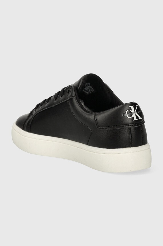 Cipők Calvin Klein Jeans bőr sportcipő CLASSIC CUPSOLE LACEUP LTH WN LACE UP YW0YW01269 fekete