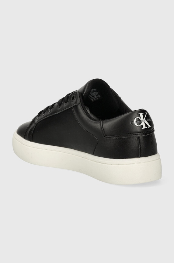 Cipők Calvin Klein Jeans bőr sportcipő CLASSIC CUPSOLE LACEUP LTH WN LACE UP YW0YW01269 fekete