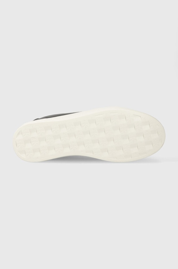 Calvin Klein Jeans bőr sportcipő CLASSIC CUPSOLE LACEUP LTH WN LACE UP YW0YW01269 fekete
