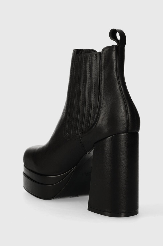 Cipők Karl Lagerfeld bőr bokacsizma STRADA KL30143.000 fekete