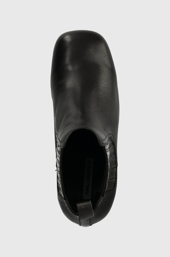 Karl Lagerfeld bőr bokacsizma STRADA fekete KL30143.000