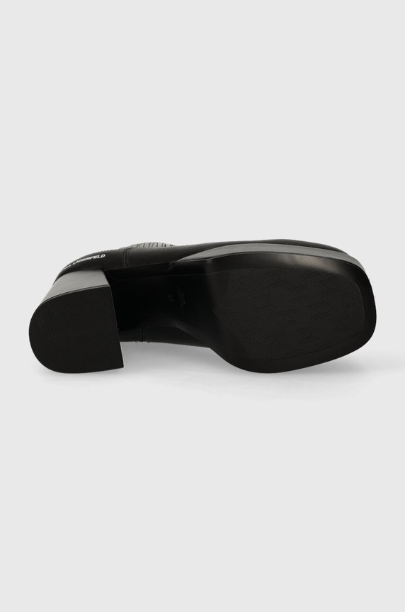 Karl Lagerfeld bőr bokacsizma STRADA KL30143.000 fekete