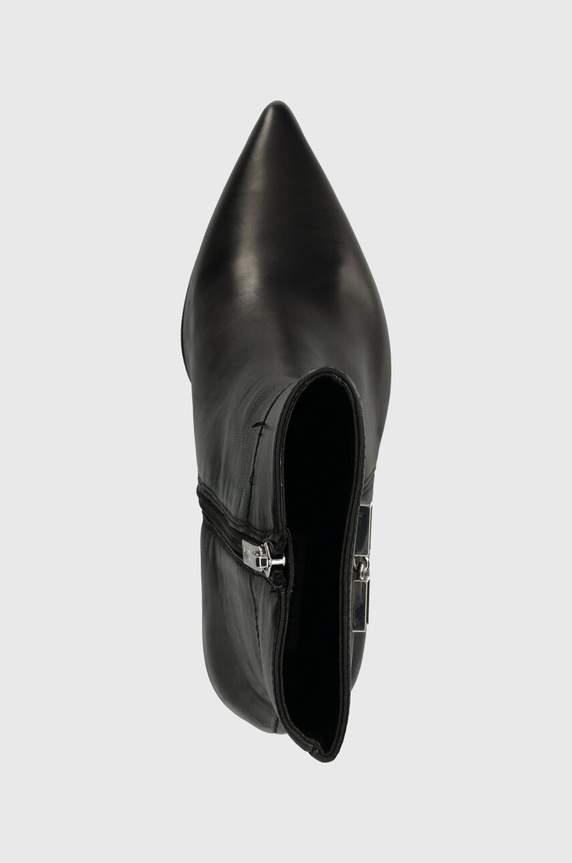 Karl Lagerfeld botki skórzane SOIREE PLATFORM czarny KL31760.000