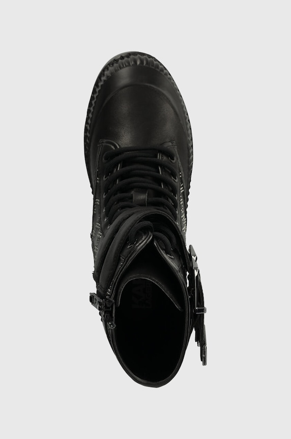 Karl Lagerfeld bocanci de piele TREKKA II KC negru KL42586F.007