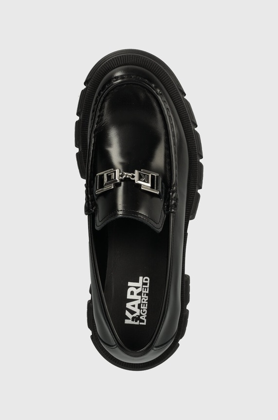 Karl Lagerfeld mokasyny skórzane PRECINCT czarny KL43823F.000