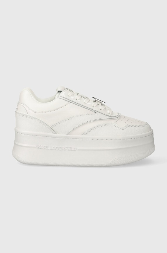 Kožené tenisky Karl Lagerfeld KOBO III KC Planet friendly bílá KL65020.011