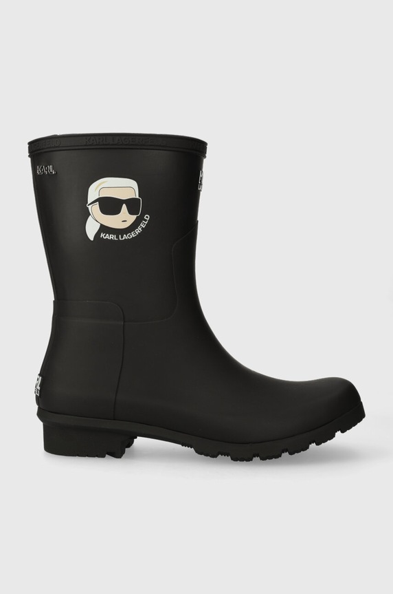 Gumene čizme Karl Lagerfeld KALOSH NFT crna KL47073N.V00