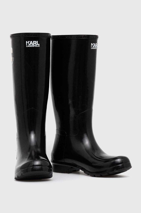 Gumene čizme Karl Lagerfeld KALOSH NFT KL47090N.V00 crna AW23