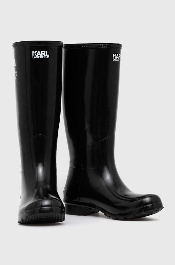 Gumene čizme Karl Lagerfeld KALOSH NFT KL47090N.V00 crna AW23