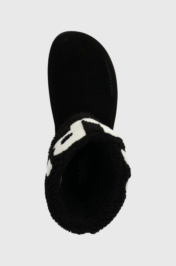 Karl Lagerfeld śniegowce zamszowe THERMO czarny KL48552.700