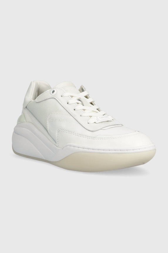 Tenisky Calvin Klein CLOUD WEDGE LACE UP HW0HW01647 bílá AW23