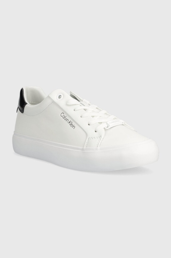 Kožené tenisky Calvin Klein VULC LACE UP HW0HW01681 biela AW25