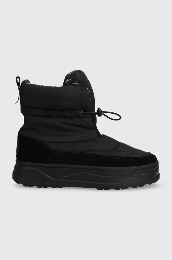 Μπότες χιονιού Pepe Jeans KORE SNOW W απομίμηση λείου δέρματος μαύρο PLS31503