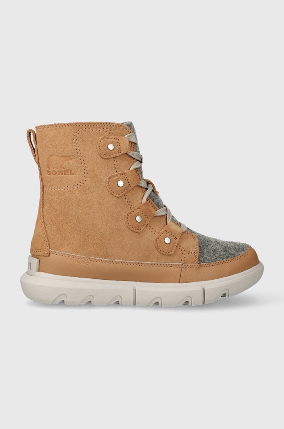 Sorel botki EXPLORER NEXT JOAN WP FE płaski beżowy 2068791253