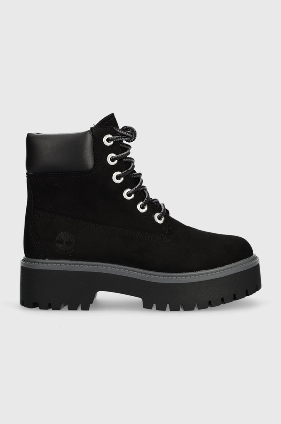 Timberland munkabakancs bőrből Stone Street 6in WP platform fekete TB0A5RH50151