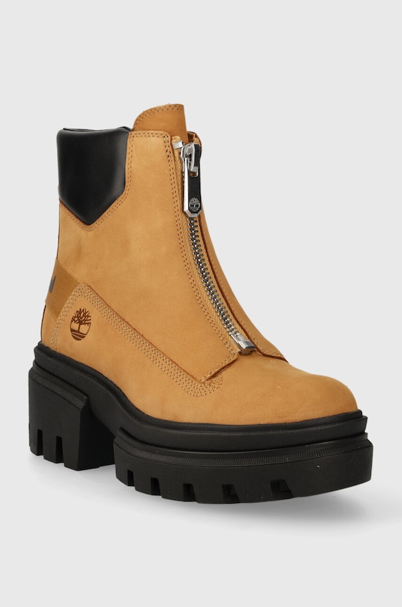 Timberland botki skórzane Everleigh Boot Front Zip TB0A5YHM2311 brązowy AW23