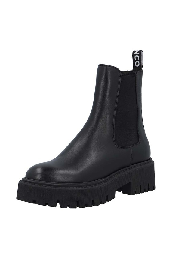 Кожени боти челси Bianco BIAGARBI 11300022 черен AW23