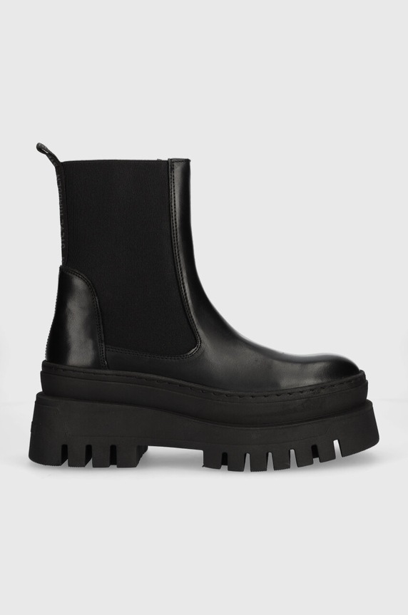 Steve Madden sztyblety skórzane Cassandra tekstylny czarny SM11002679.017