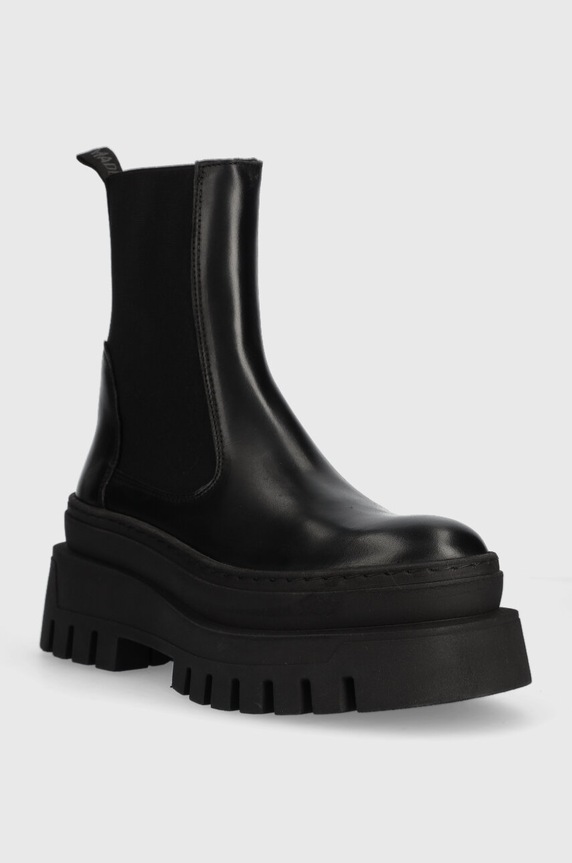 Steve Madden sztyblety skórzane Cassandra SM11002679.017 czarny AW23
