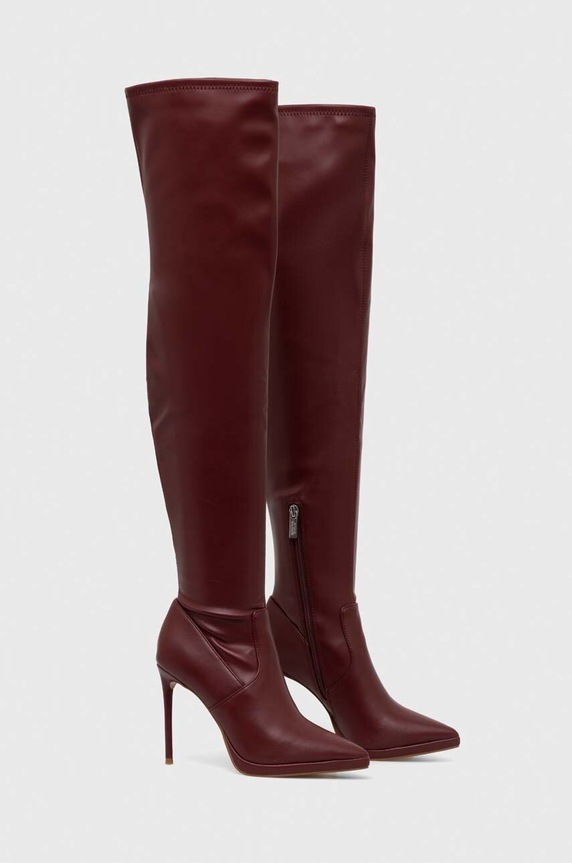 Kozačky Steve Madden Keandra SM11002678.CRA burgundské AW23