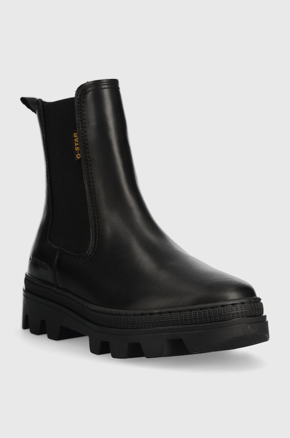 G-Star bőr bokacsizma NOXER CHS LEA 2241020720.BLK fekete AW23