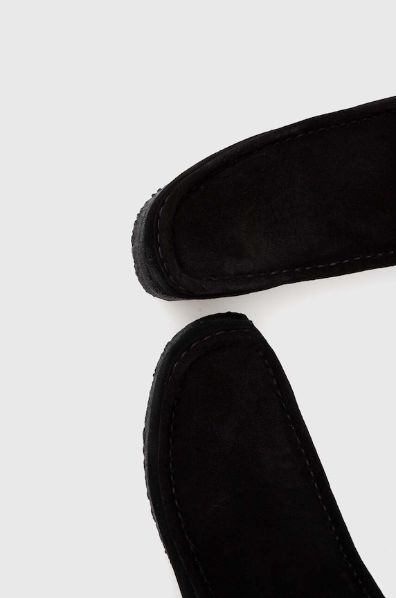 Clarks Originals botki zamszowe Wallabee Hi czarny 26169534