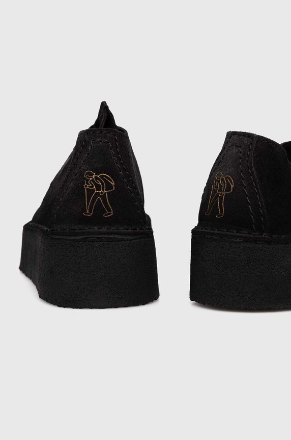 Scarpe ClarksOriginals scarpe in camoscio Trek Wedge 26174019 nero