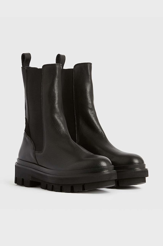 AllSaints ghete chelsea de piele Billie WF033V negru AW23