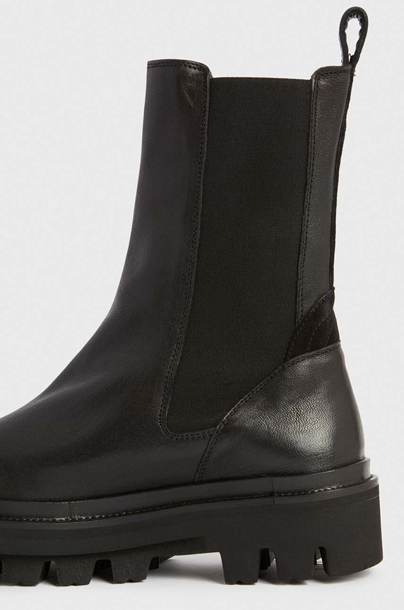 AllSaints ghete chelsea de piele Billie WF033V negru