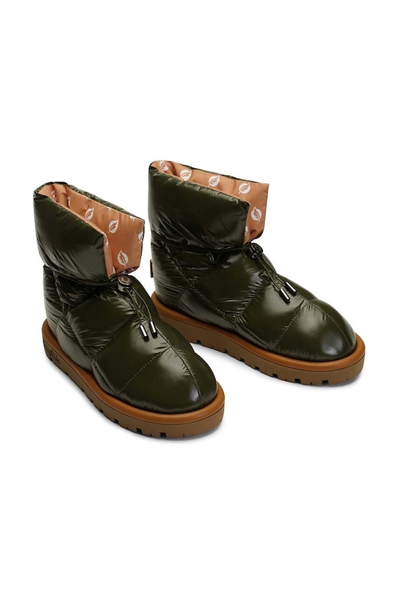 Flufie śniegowce Shiny S03.KHAKI zielony AW23