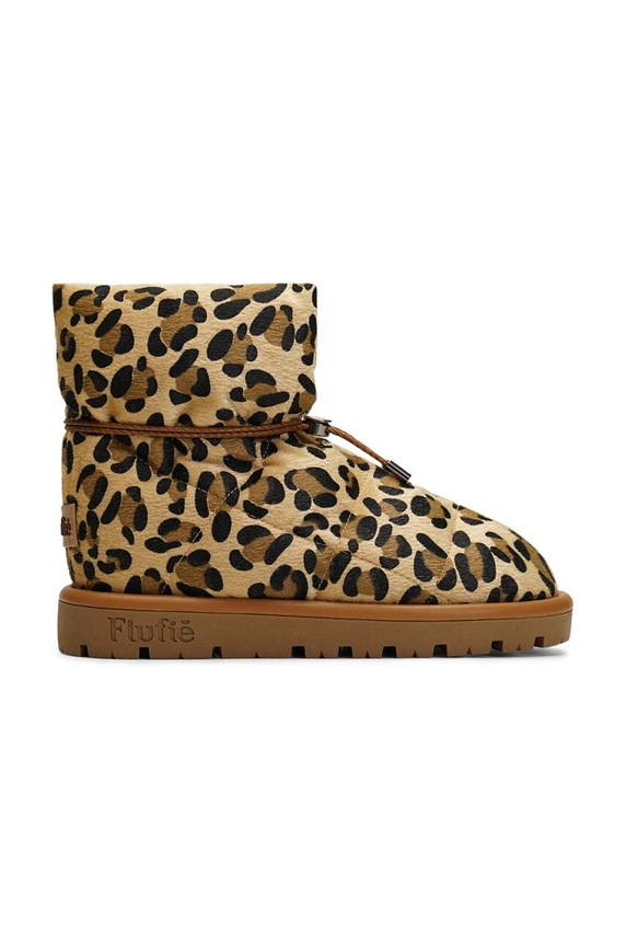 Čizme za snijeg Flufie Wild tekstil smeđa S08.LEOPARD